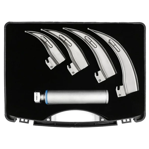 DHS-20-41. Ларингоскоп Макінтош, набір з 4-х клинків зігнутих.